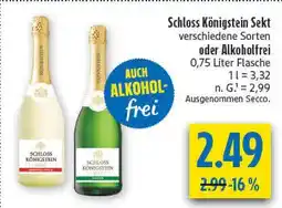 diska Schloss königstein sekt Angebot