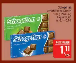 Marktkauf Schogetten verschiedene sorten Angebot