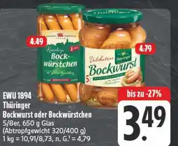 Edeka Ewu 1894 thüringer bockwurst Angebot