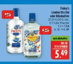Marktkauf Finley's london dry gin Angebot