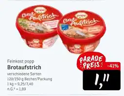 KONSUM Feinkost popp brotaufstrich Angebot