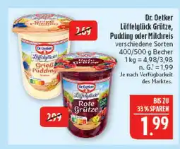 Marktkauf Dr. oetker löffelglück grütze Angebot