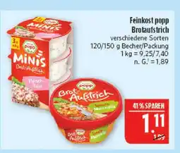 Marktkauf Feinkost popp brotaufstrich minis Angebot