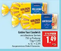 Marktkauf Golden toast vollkorn sandwich Angebot