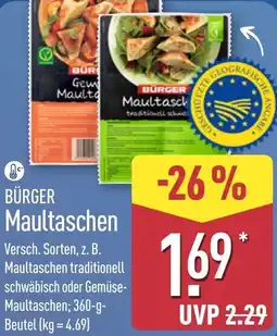 Aldi Nord BÜRGER Maultaschen Angebot