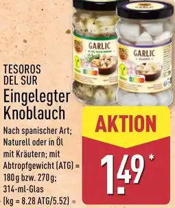 Aldi Nord TESOROS DEL SUR Eingelegter Knoblauch Angebot
