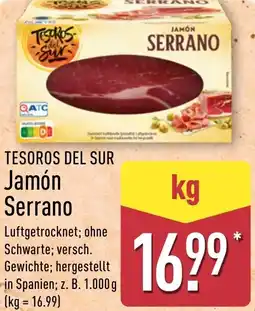 Aldi Nord TESOROS DEL SUR Jamón Serrano Angebot