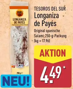 Aldi Nord TESOROS DEL SUR Longaniza de Payés Angebot