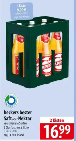 Famila Nord Ost beckers bester Saft oder Nektar Angebot
