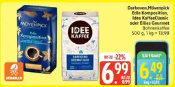Edeka Darboven, Mövenpick Edle Komposition, Idee Kaffee Classic oder Eilles Gourmet Bohnenkaffee Angebot