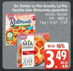 Edeka Dr. Oetker La Mia Grande, La Mia Familia oder Ristorante glutenfrei Angebot