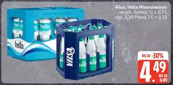 Edeka Vilsa, Hella Mineralwasser Angebot