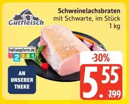 Edeka Schweinelachsbraten mit Schwarte, im Stück Angebot