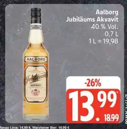 Edeka Aalborg Jubiläums Akvavit Angebot