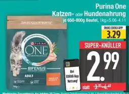 Edeka Purina One Katzen- oder Hundenahrung Angebot