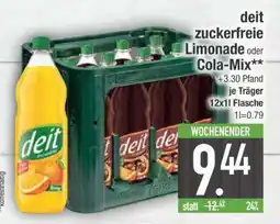 Edeka deit zuckerfreie Limonade oder Cola-Mix Angebot