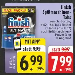 Edeka FINISH Spülmaschinen-Tabs Angebot