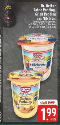 Edeka Dr. Oetker Sahne Pudding, Grieß Pudding oder Milchreis Angebot