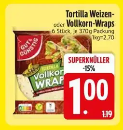 Edeka Tortilla Weizen-Vollkorn-Wraps Angebot