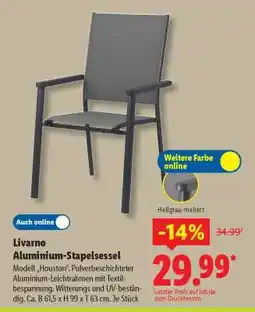 Lidl Livarno Aluminium-Stapelsessel Angebot