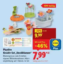 Lidl Playtive Kreativ-Set „Steckblumen“ Angebot