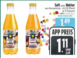 Edeka Saft oder Nektar Angebot