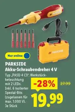 Lidl PARKSIDE Akku-Schraubendreher 4 V Angebot