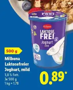Lidl Milbona Laktosefreier Joghurt, mild Angebot