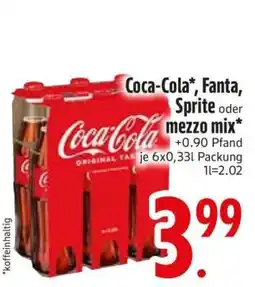 Edeka Coca-Cola, Fanta, Sprite oder Mezzo Mix Angebot