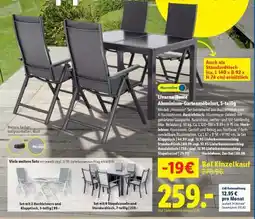 Lidl Livarno Home Aluminium-Gartenmöbelset, 5-teilig Angebot