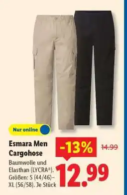 Lidl Esmara Men Cargohose Angebot