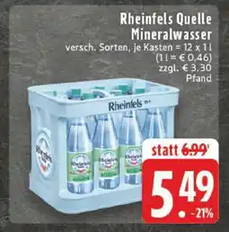 Edeka Rheinfels Quelle Mineralwasser Angebot