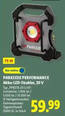 Lidl PARKSIDE PERFORMANCE Akku-LED-Strahler, 20 V Angebot