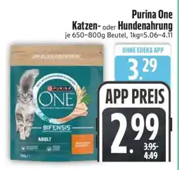 Edeka Purina One Katzen- oder Hundenahrung Angebot