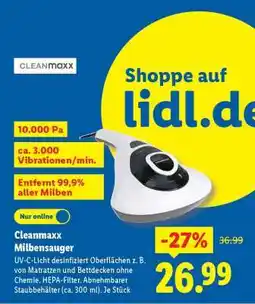 Lidl Cleanmaxx Milbensauger Angebot