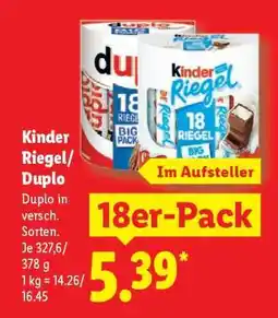 Lidl Kinder Riegel/Duplo Angebot