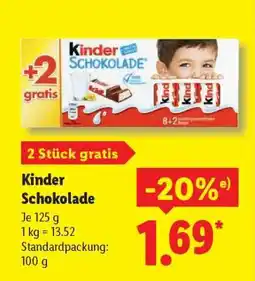 Lidl kinder Schokolade Angebot