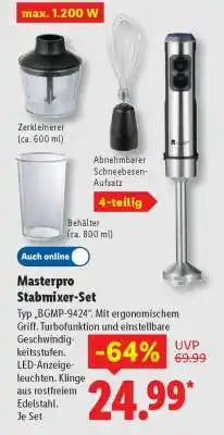 Lidl Masterpro Stabmixer-Set Angebot