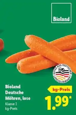 Lidl Bioland Deutsche Möhren, lose Angebot