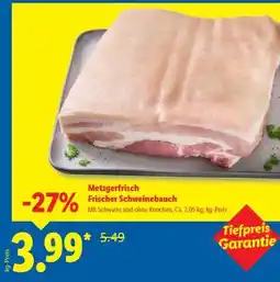 Lidl Metzgerfrisch Frischer Schweinebauch Angebot