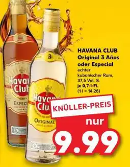 Kaufland HAVANA CLUB Original 3 Años oder Especial Angebot