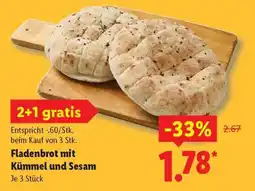 Lidl Fladenbrot mit Kümmel und Sesam Angebot