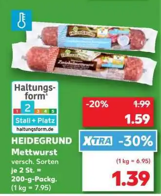 Kaufland HEIDEGRUND Mettwurst Angebot