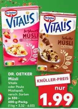 Kaufland DR. OETKER Müsli Angebot