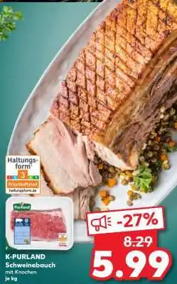 Kaufland K-PURLAND Schweinebauch mit Knochen Angebot