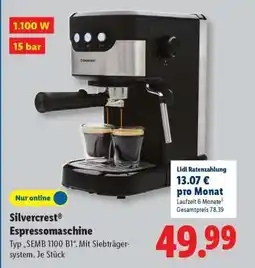 Lidl SILVERCREST Espressomaschine Angebot
