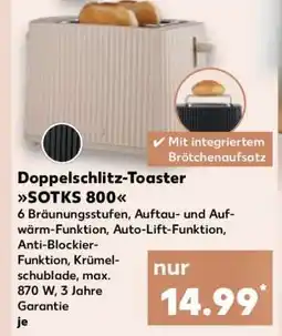 Kaufland Doppelschlitz-Toaster SOTKS 800 Angebot