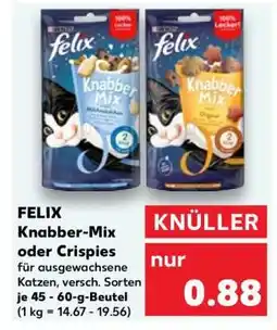 Kaufland FELIX Knabber-Mix oder Crispies Angebot