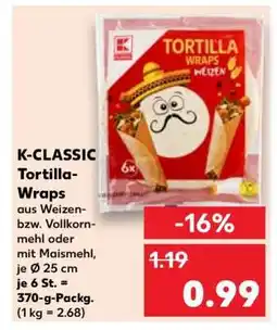 Kaufland K-CLASSIC Tortilla-Wraps Angebot