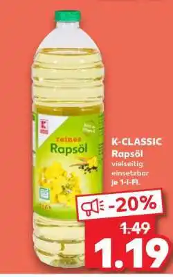Kaufland K-CLASSIC Rapsöl Angebot